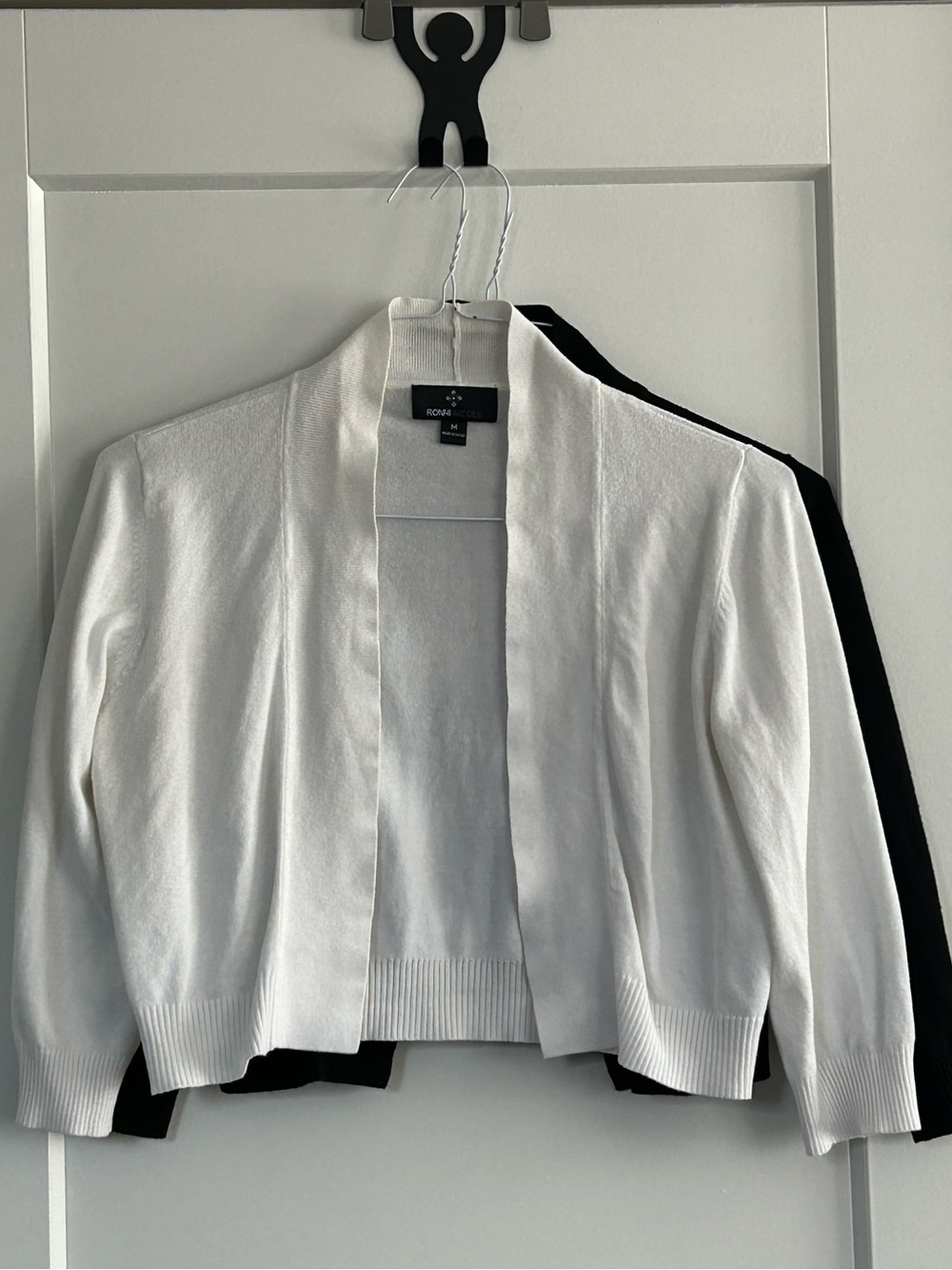 Set of 2 Women’s Open-Front Cropped Cardigan Sweater - Size M